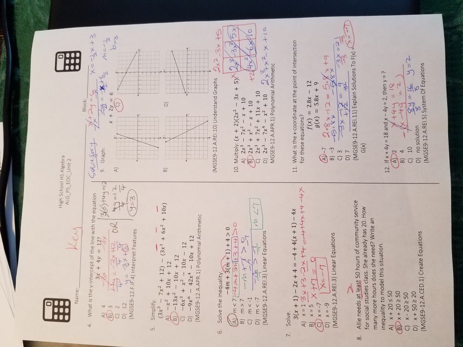 Math 2 eoc review packet