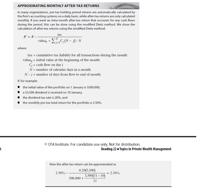 Calculate persons liquidation