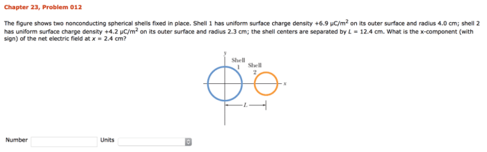 Nonconducting spherical shell shows figure two shells uniform fixed surface place has